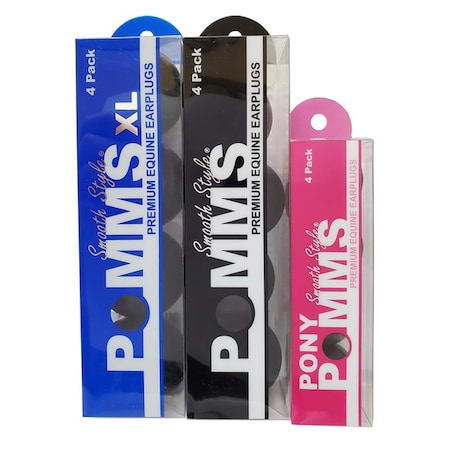 Equine Healthcare International POMMS Smooth Style Equine Ear Plugs BLACK XLARGE 4356-BK-XL